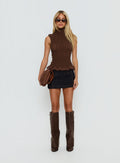 Darbi Denim Mini Skort Raw Denim