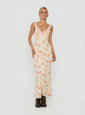 Aymi Frill Bust Detail Maxi Dress Multi Floral