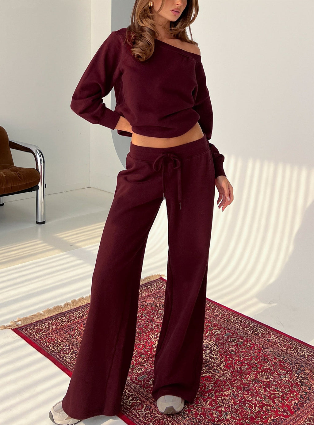 Dodie Wide Leg Pants Washed Currant