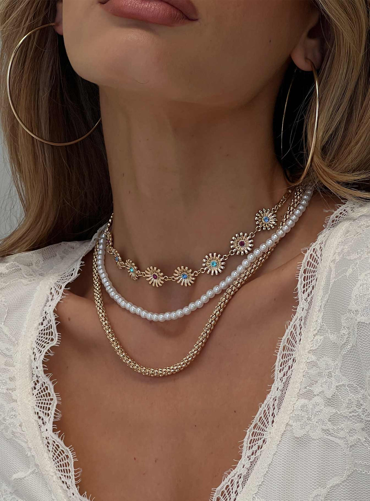 Keep Dreaming Layered Necklace Gold
