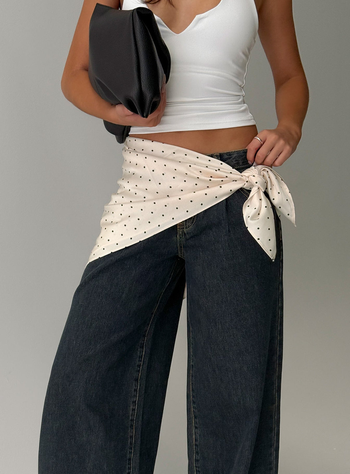 Wanna Be Mine Scarf Cream Polka Dot