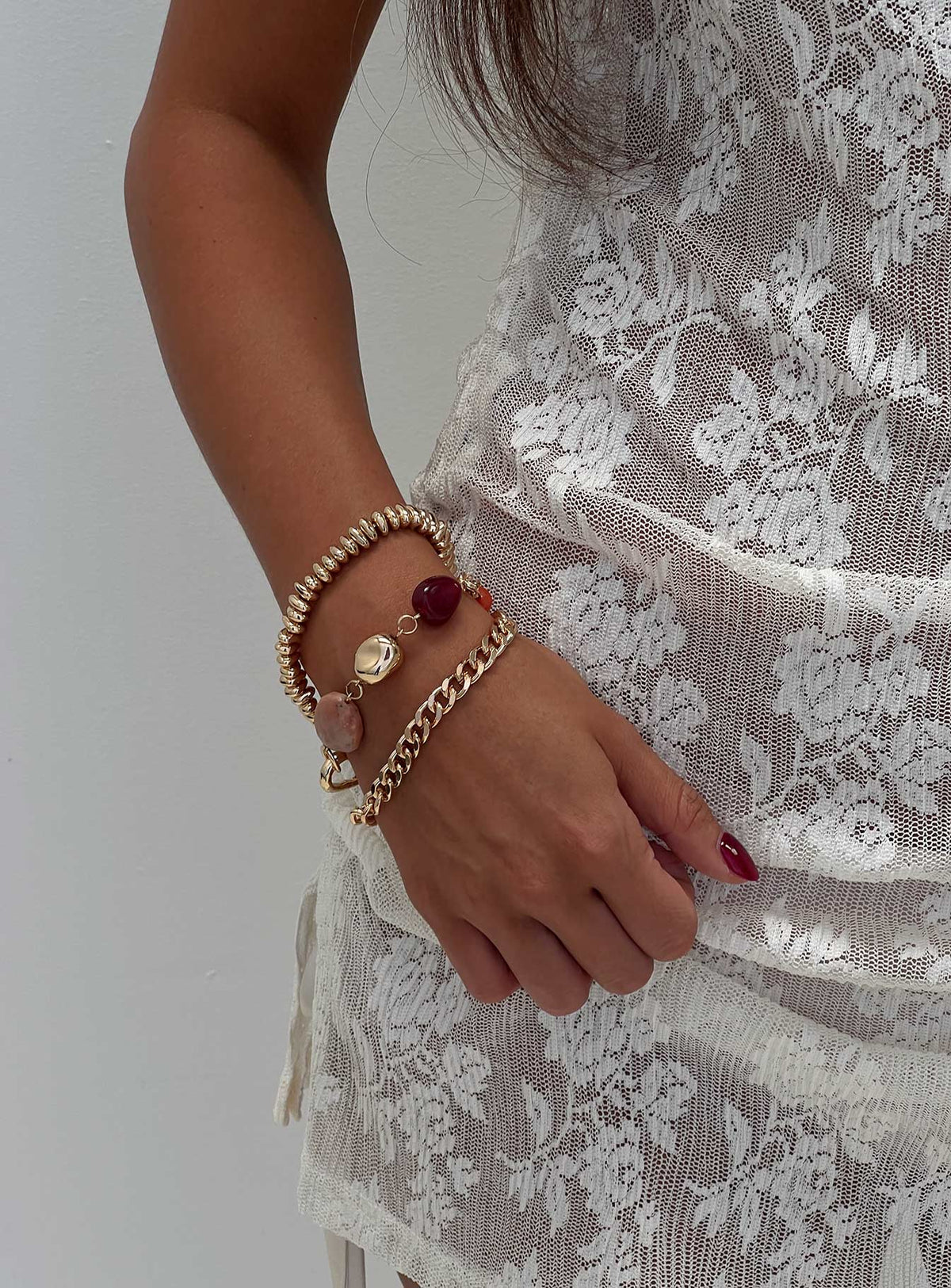 Jaylinn Beaded Bracelet Pack Gold
