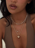 Double Date Layered Necklace Gold