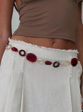 Felon Beaded Chain Belt Gold / Red
