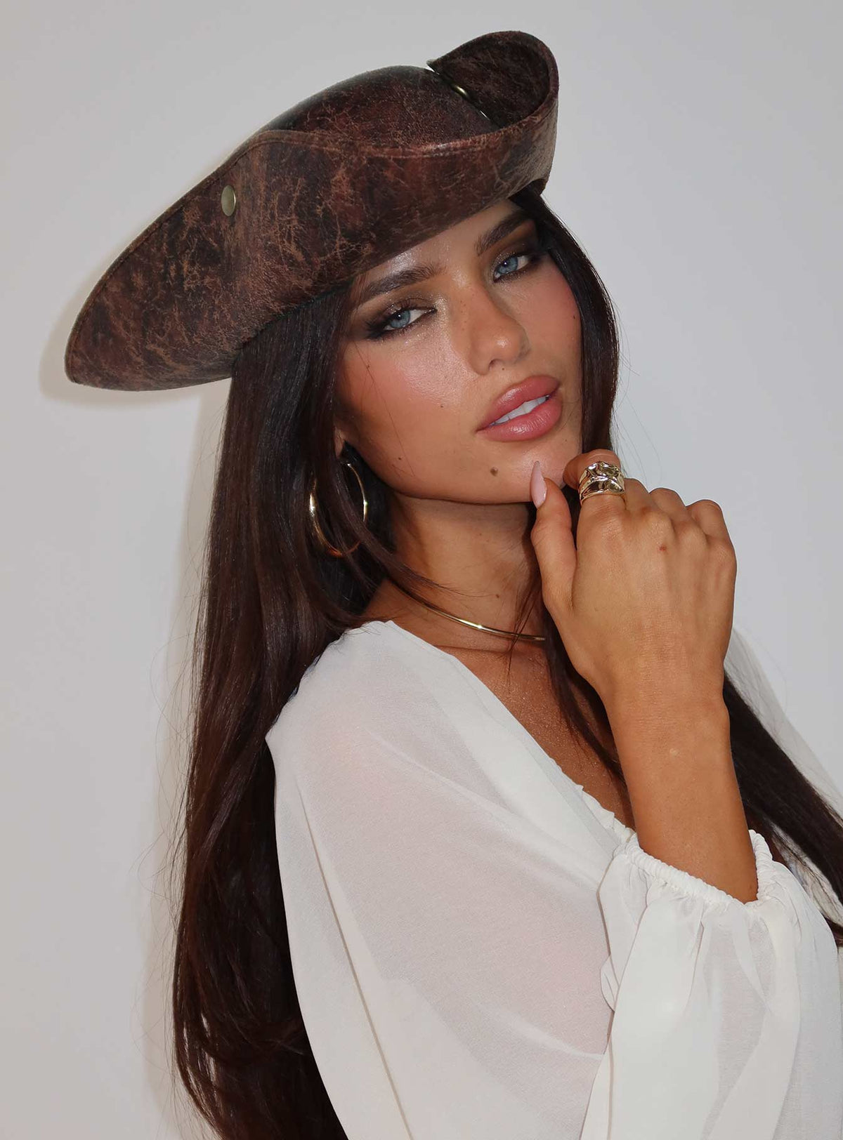 Night Spell Pirate Hat Brown