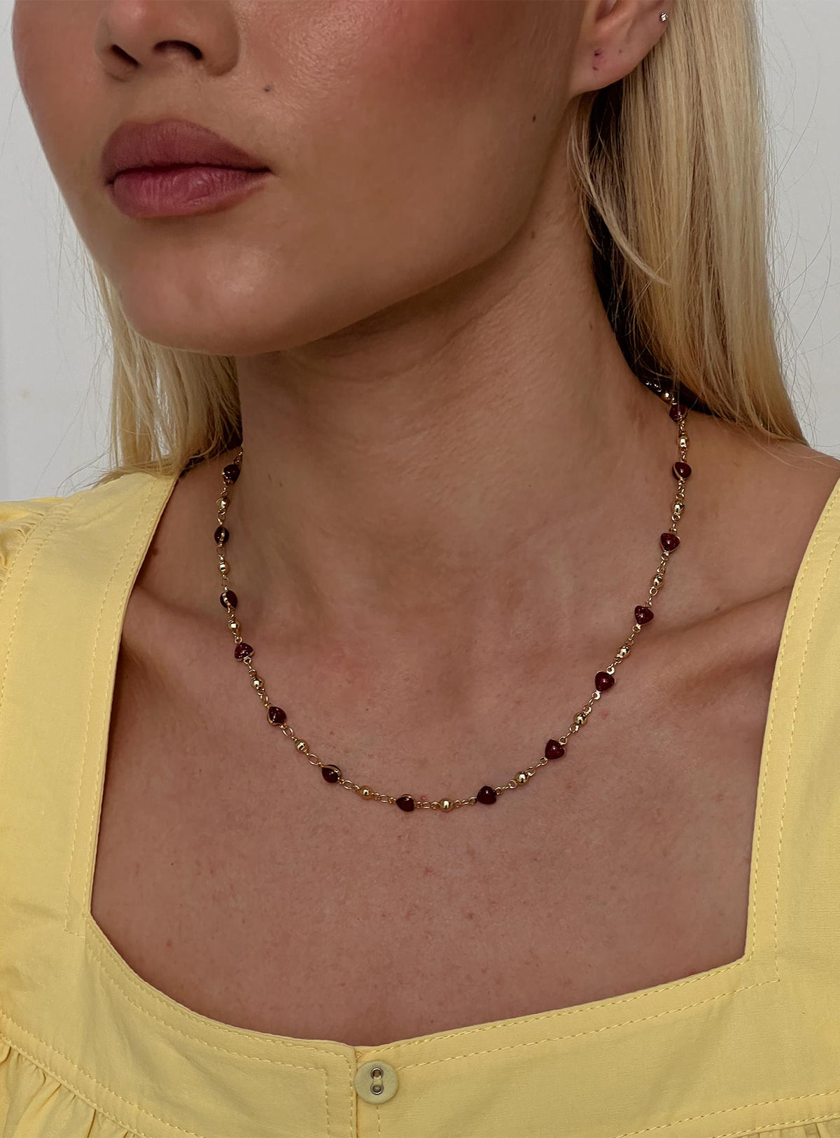 Daqiuri Necklace Gold / Red