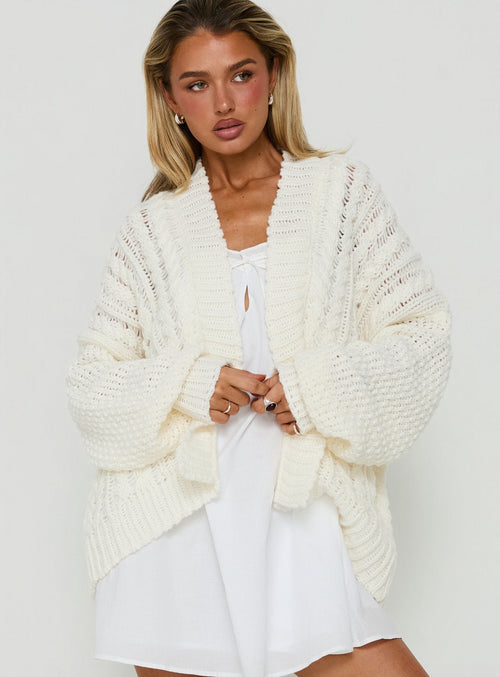 Abner Cable Cardigan Cream
