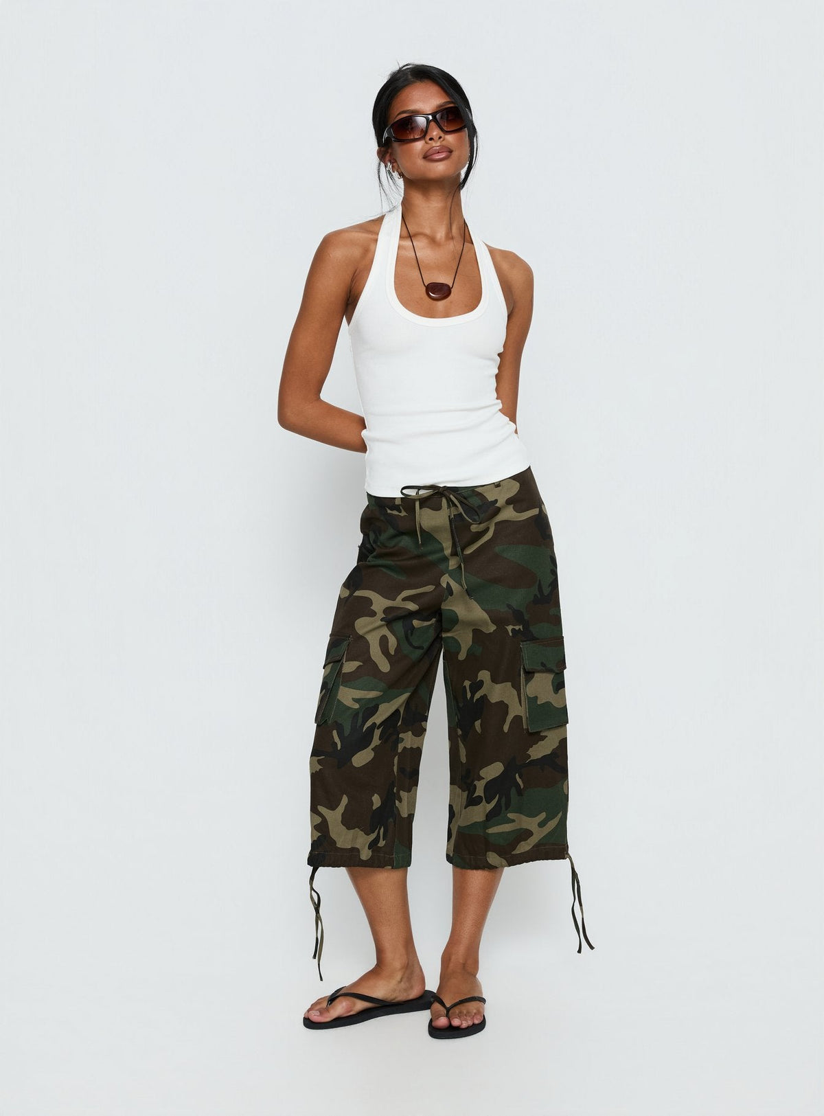 Vancer Longline Cargo Shorts Camo