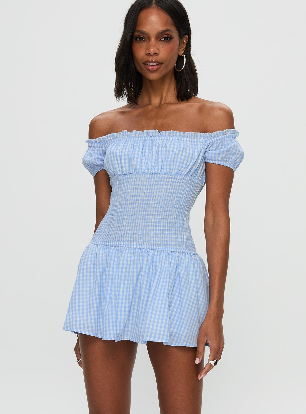 Count My Blessings Playsuit Blue Check