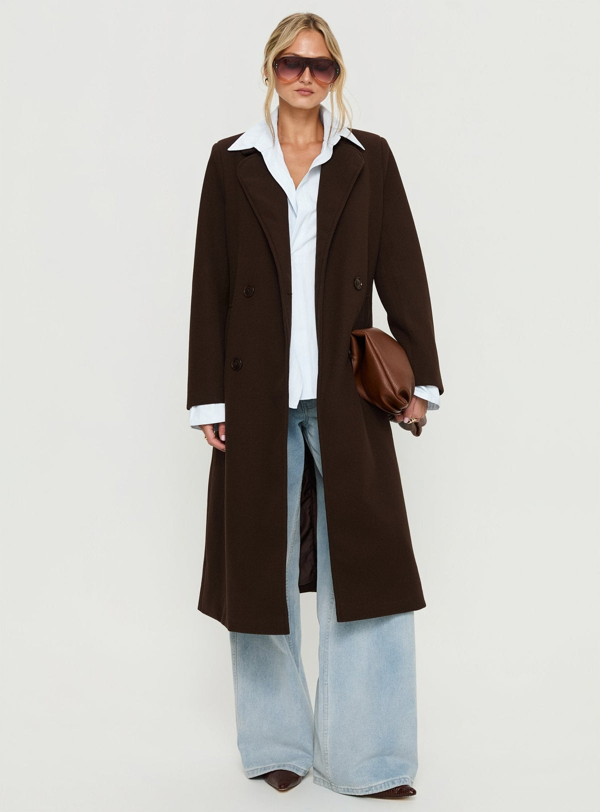 Prolific Longline Coat Brown
