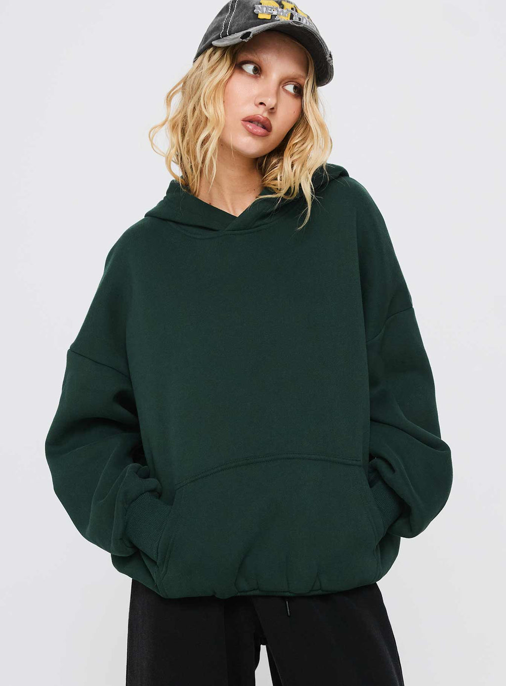Good Luck Graphic Hoodie Green / Blue