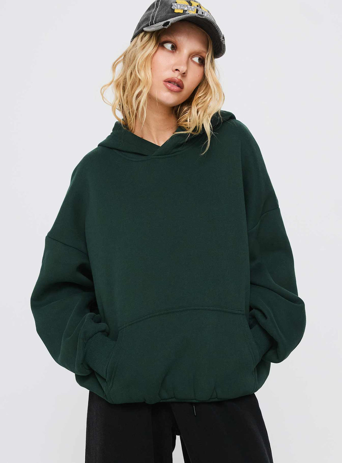 Good Luck Graphic Hoodie Green / Blue