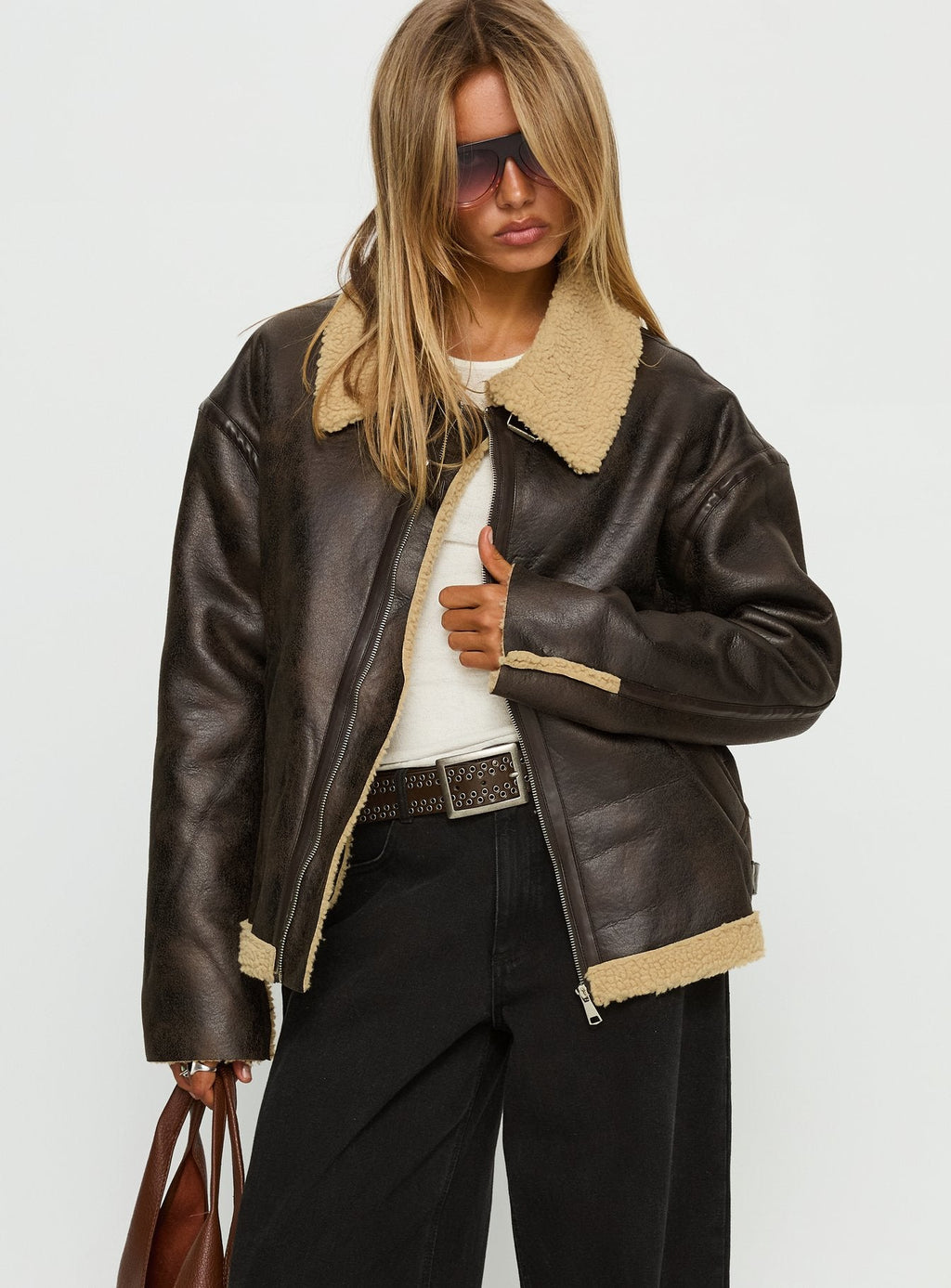 Benetta Collared Jacket Brown