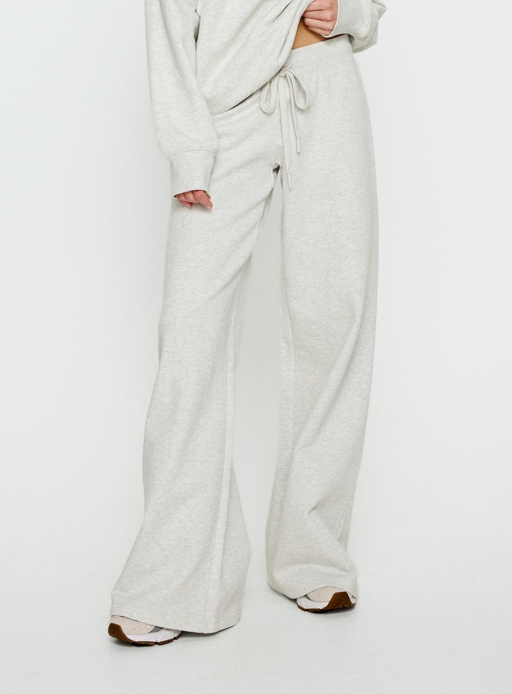 Dodie Wide Leg Pants Grey Marle