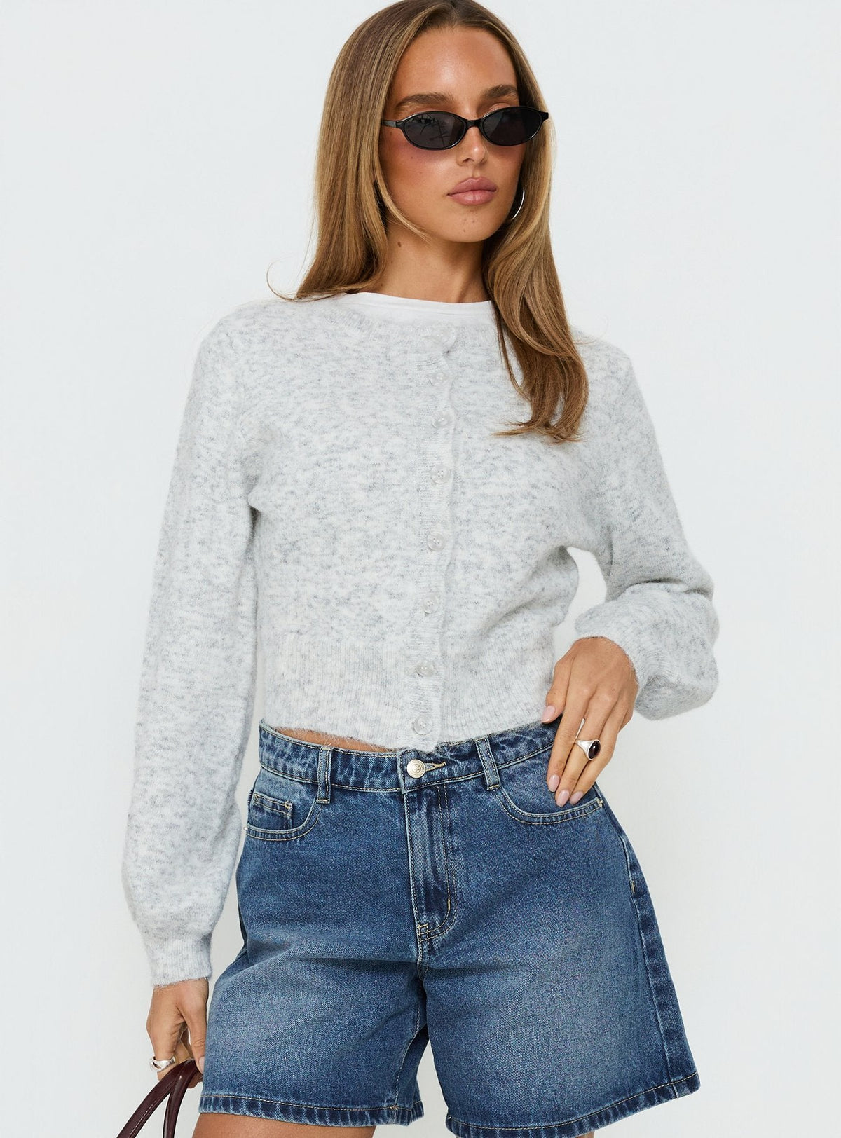 Dawsen Button Down Cardigan Grey