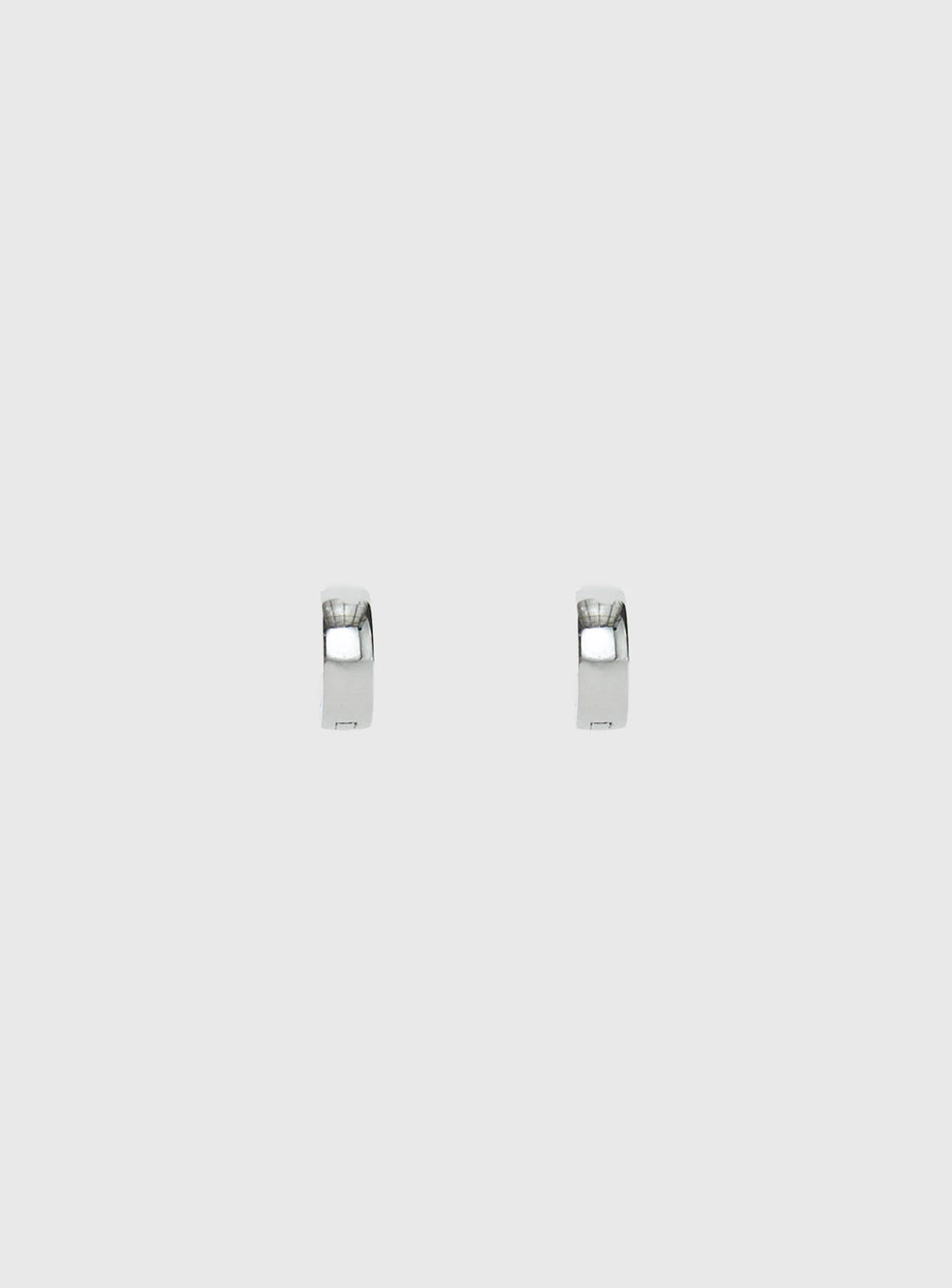 Liora Stainless Steel 10mm Chunky Hoop Earrings Silver