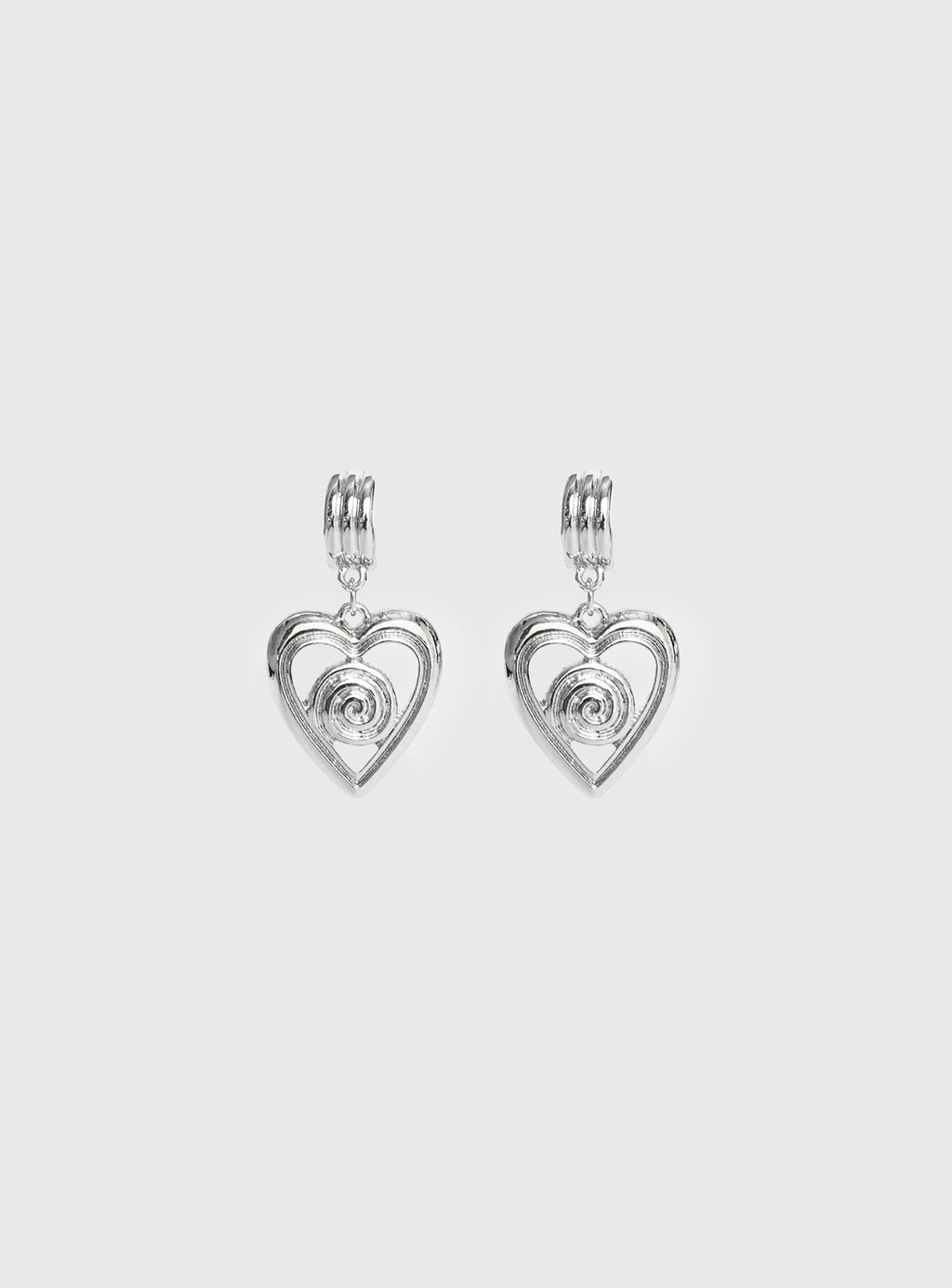 Giabella Heart Earrings Silver