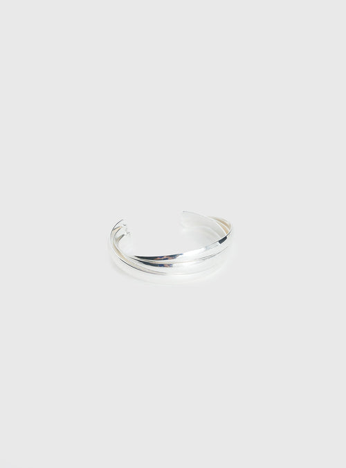 Affluent Layered Cuff Silver