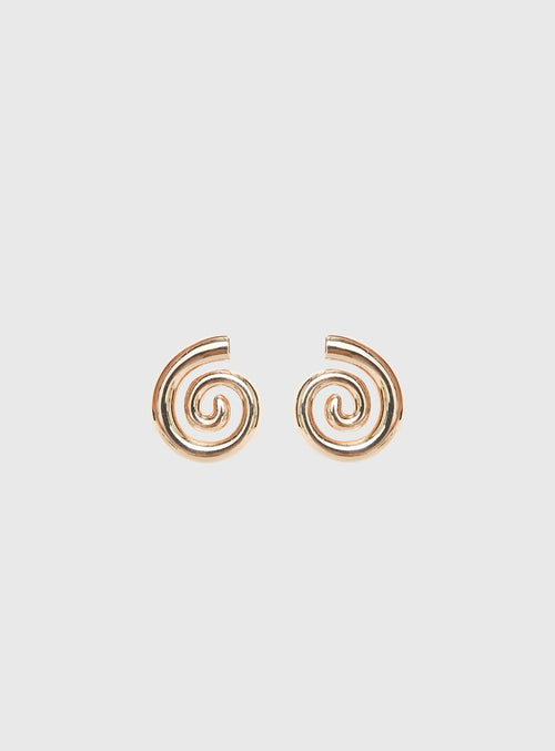 Ameleah Spiral Earrings Gold