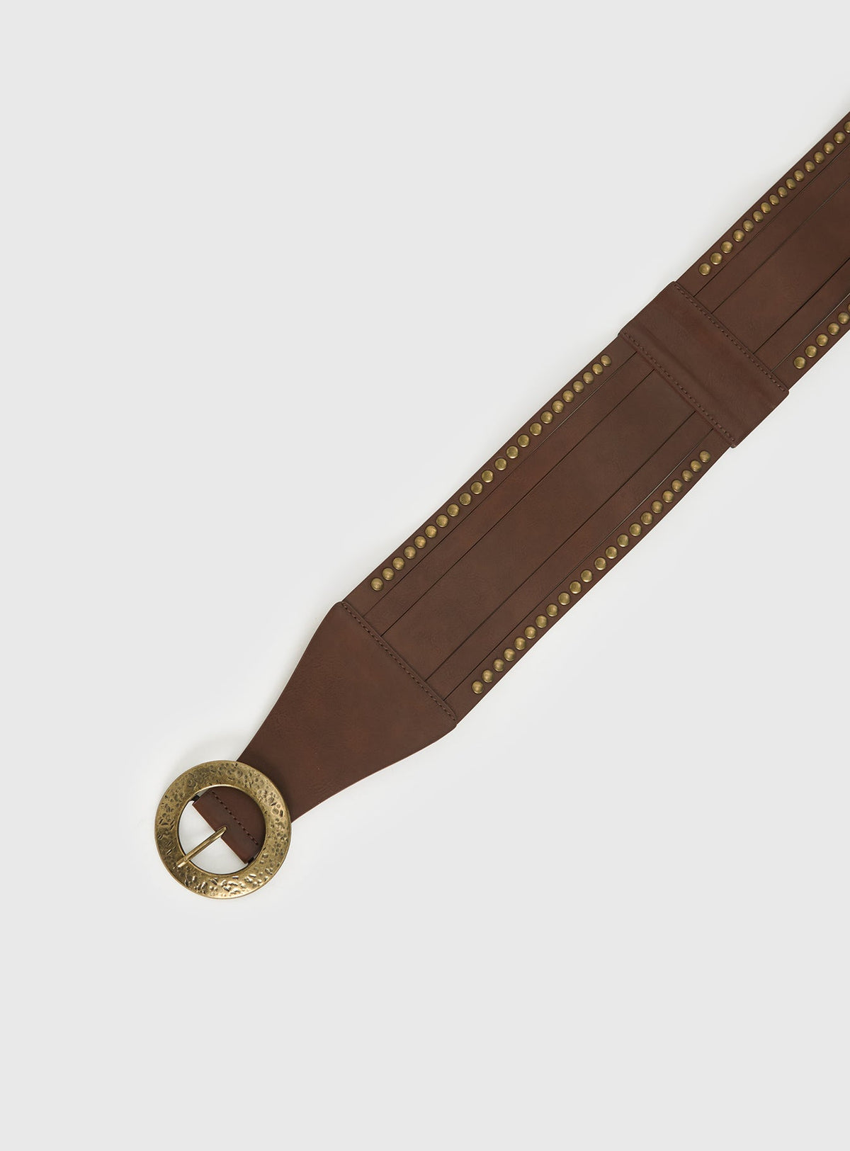 Vanish Faux Leather Belt Brown