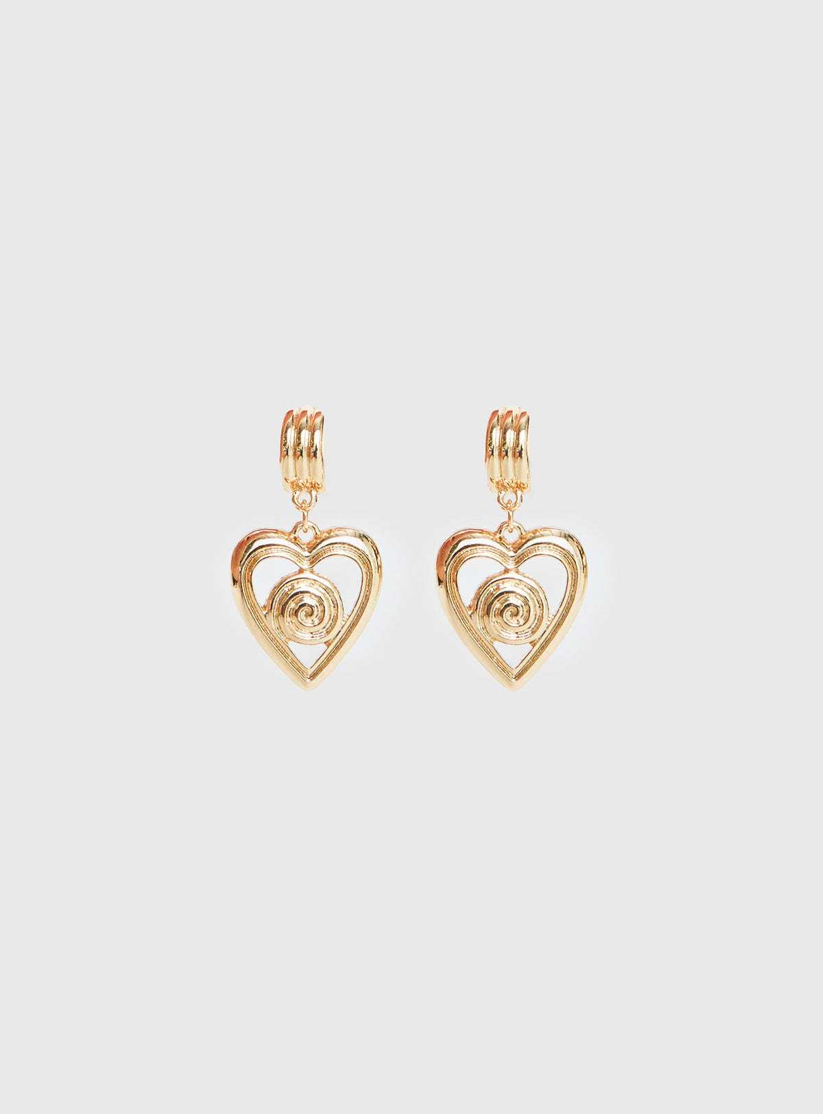 Giabella Heart Earrings Gold