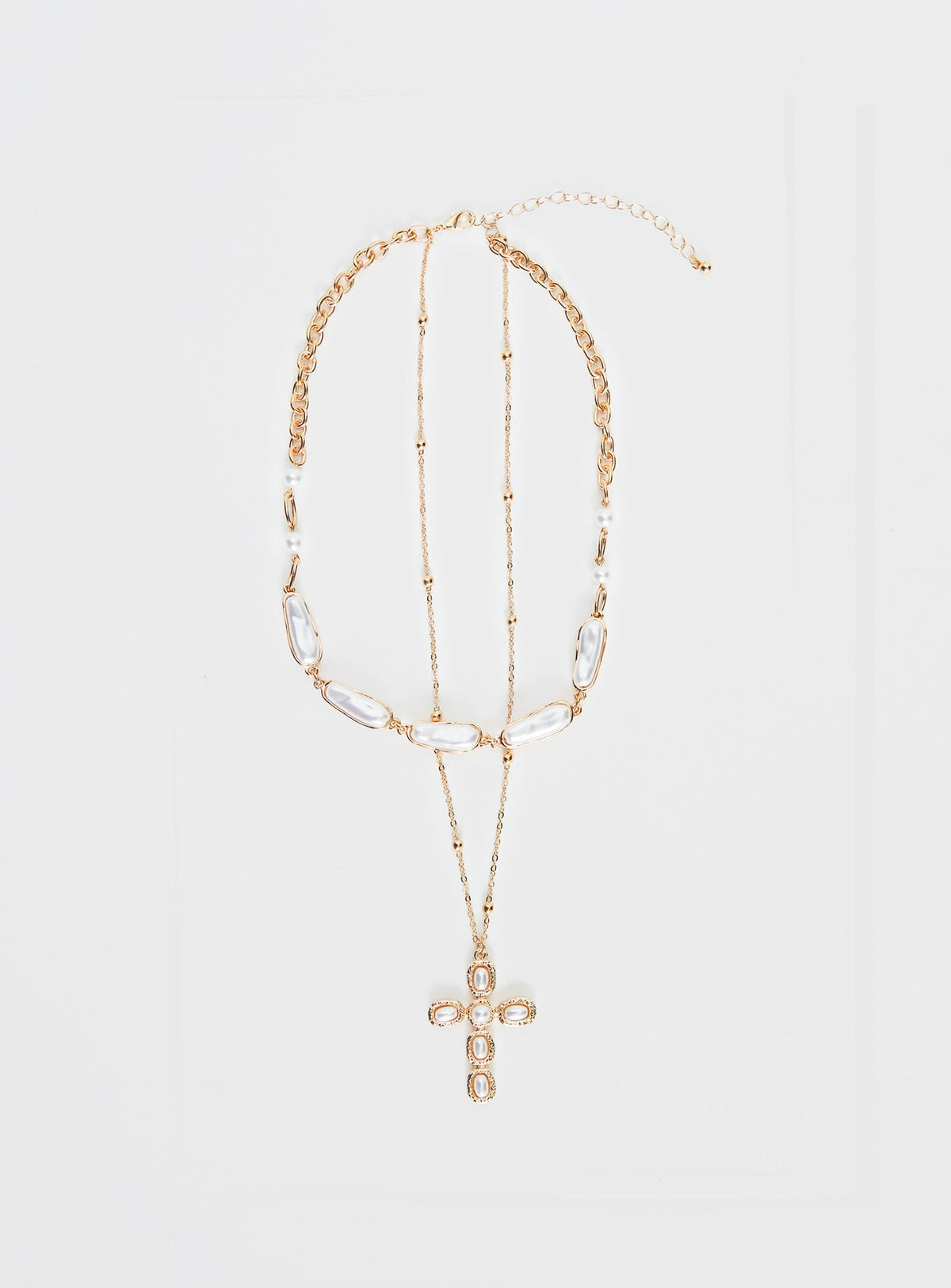 Isabellah Pearl Necklace Pack Gold