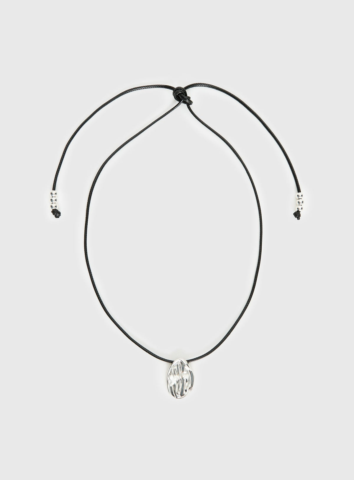 Mayve Cord Necklace Silver