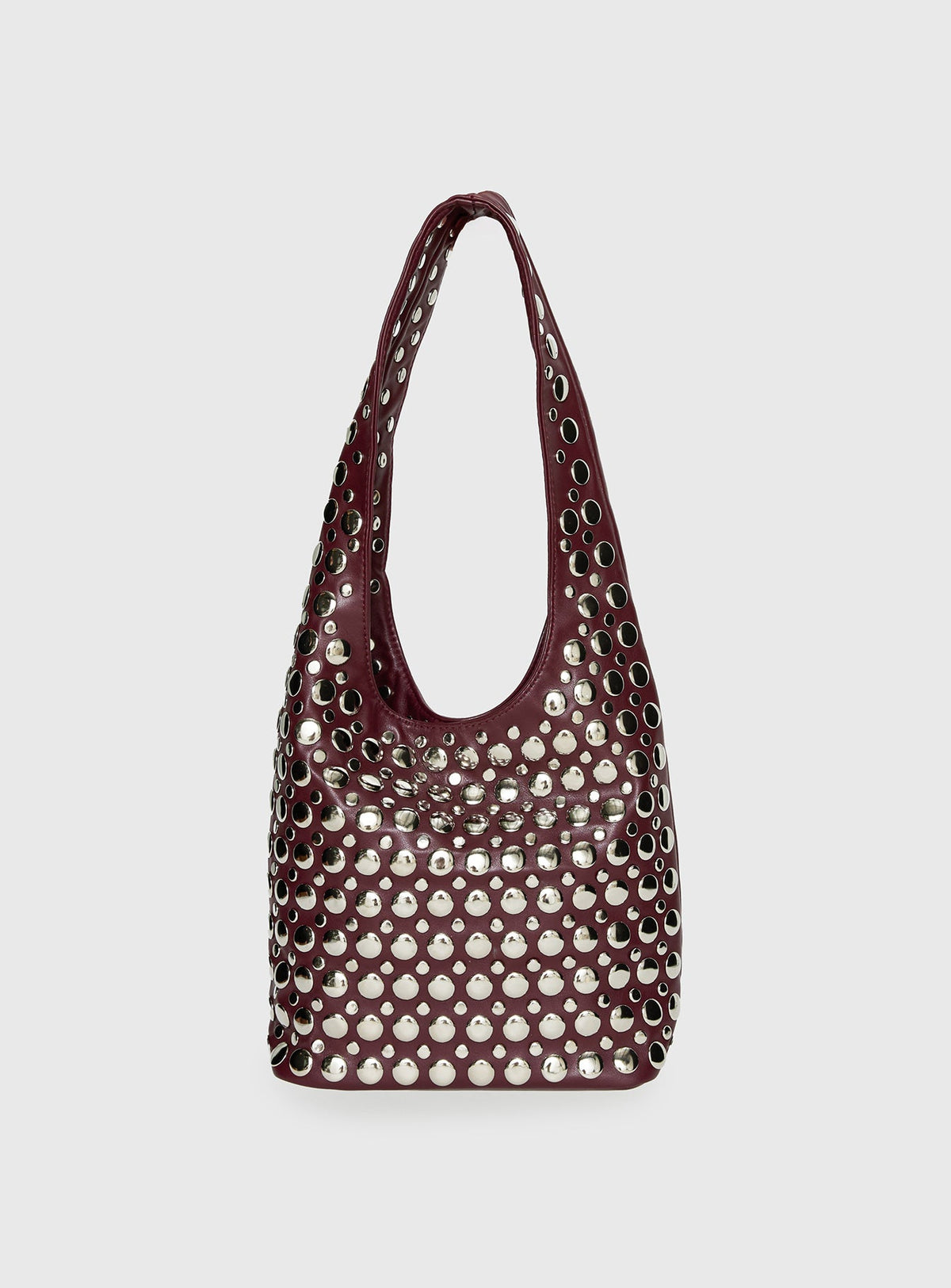 In The Crowd Shoulder Bag Burgundy / Silver
