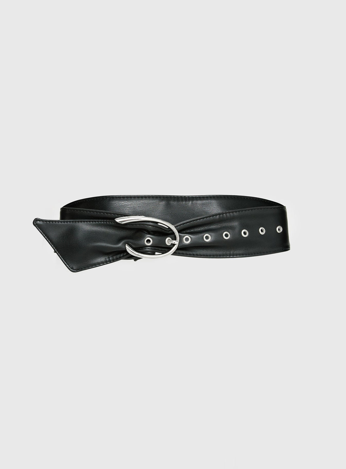 Sirena Faux Leather Belt Black / Silver
