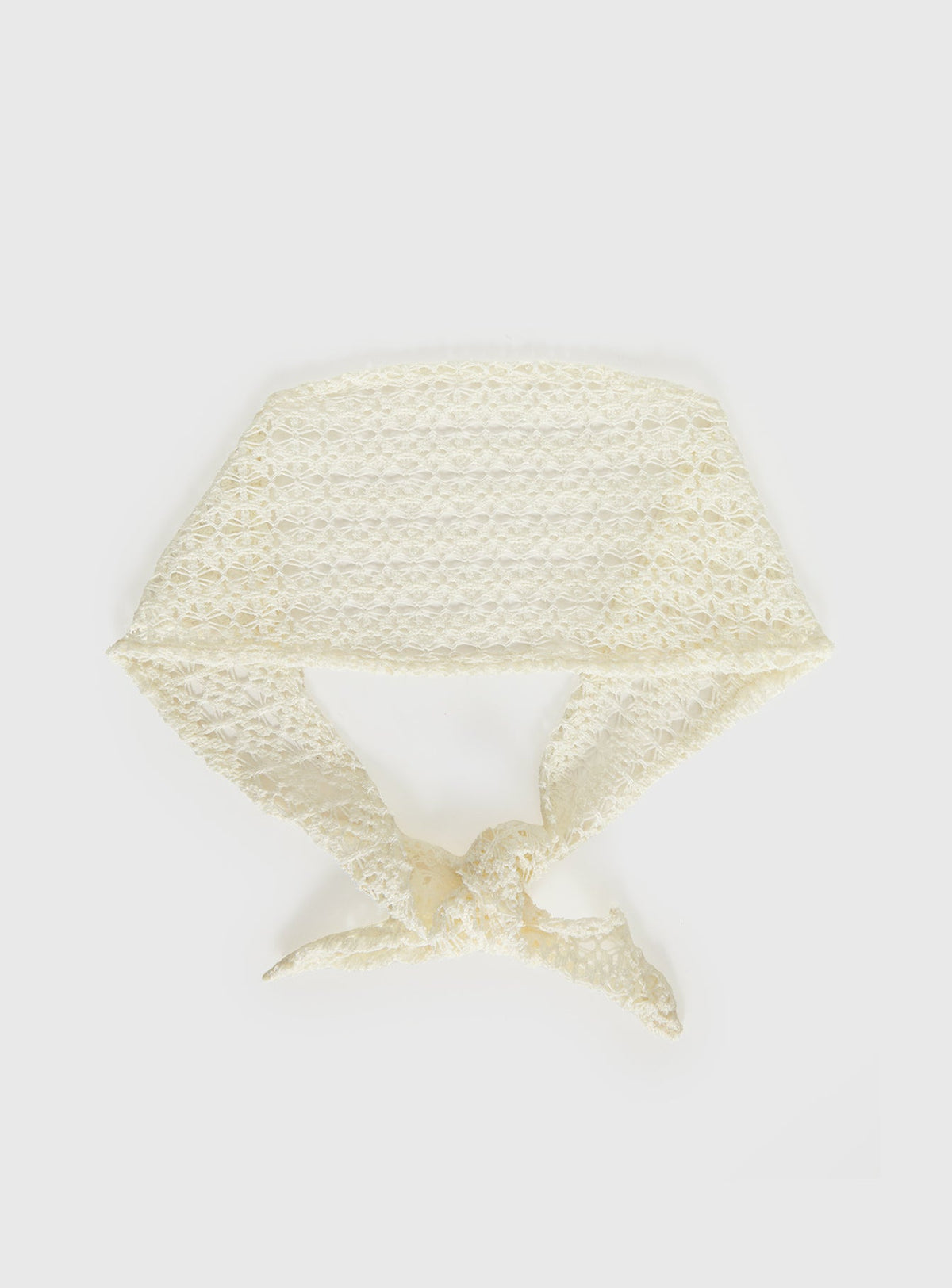 Keighla Crochet Hair Scarf Cream
