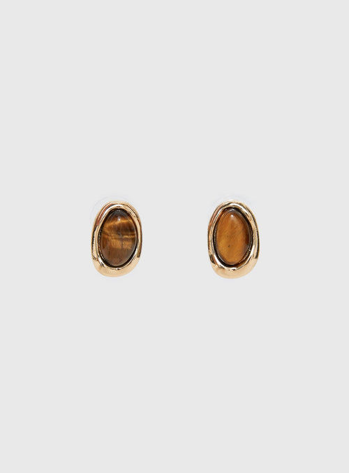 Around The Corner Earrings Gold