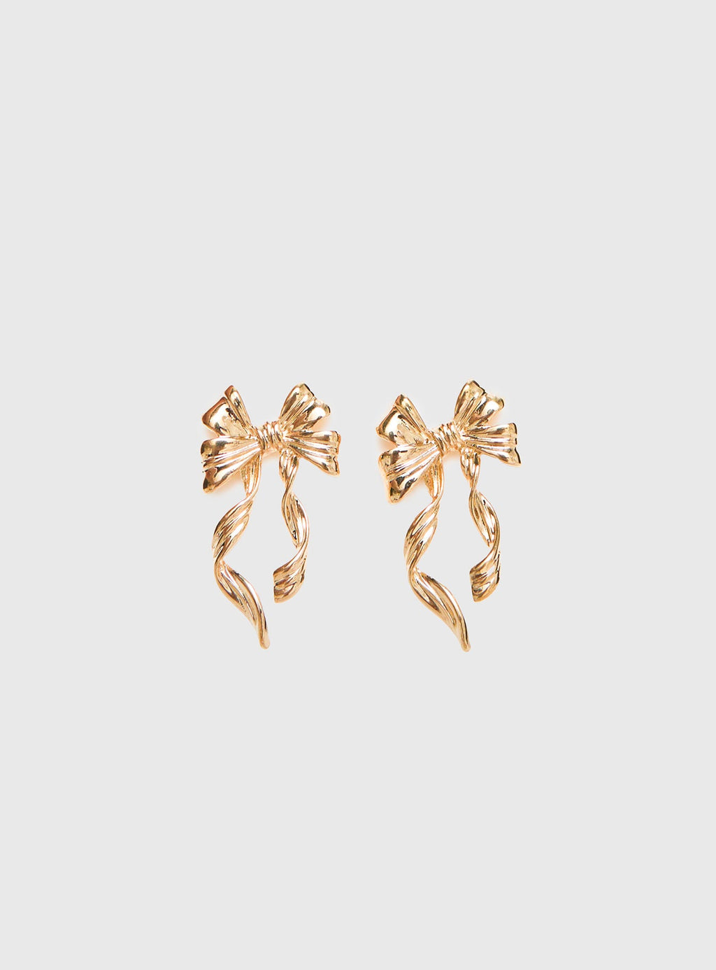 Keep A Secret Bow Earrings Gold