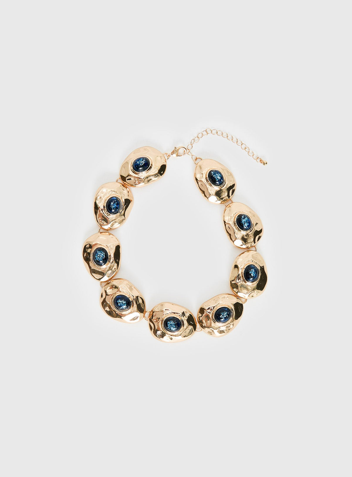 Donella Chunky Stone Necklace Gold