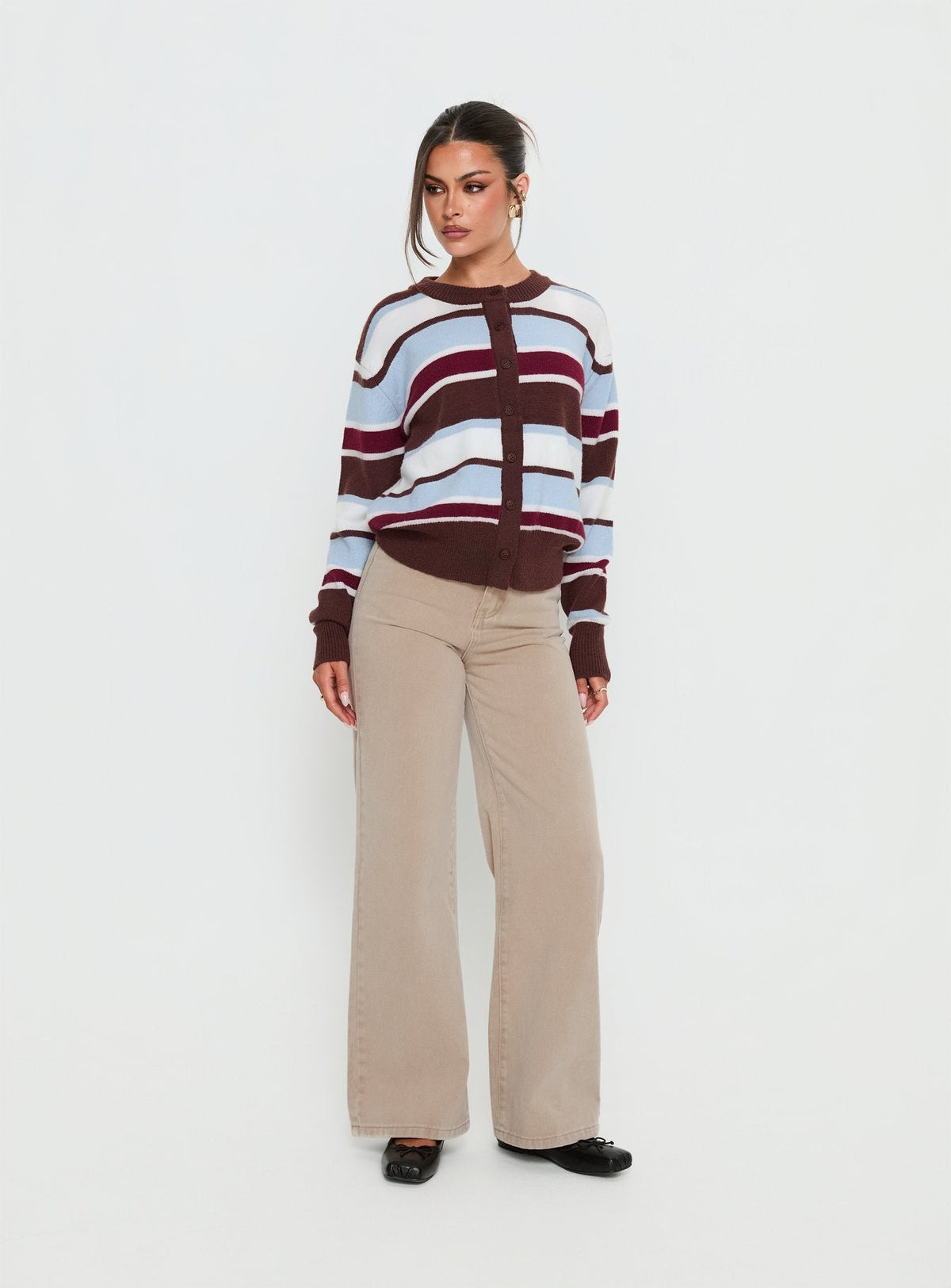 Nicolo High Rise Straight Leg Jeans Concrete