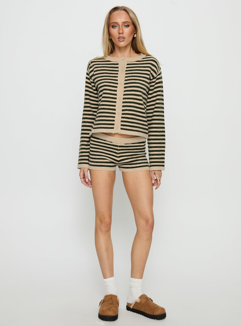 Kollens Knit Cardigan Beige Multi