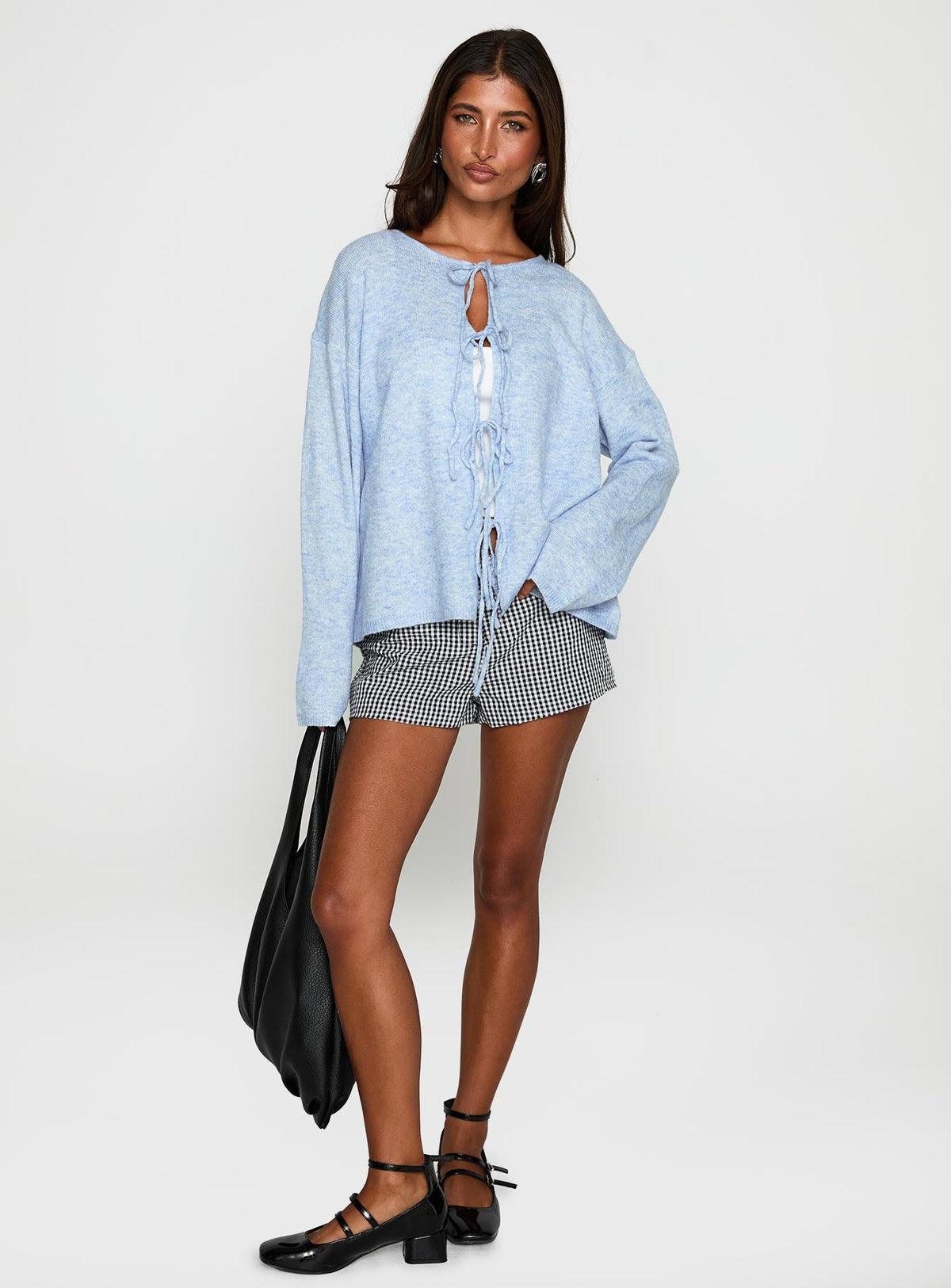 Frosty Knit Cardigan Blue
