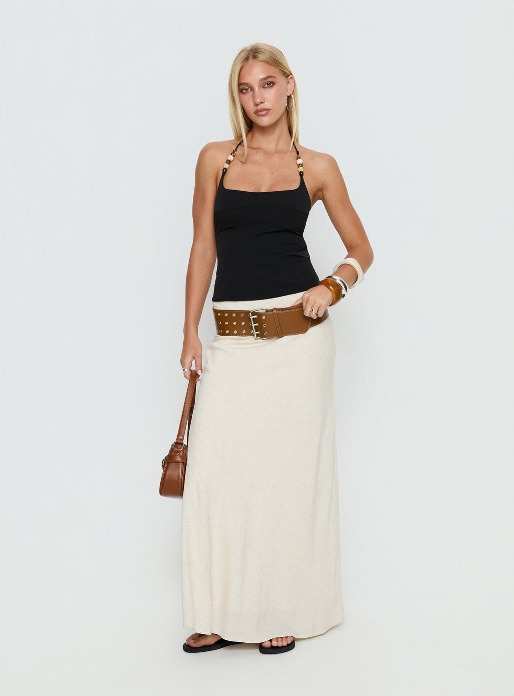 Cherise Bead Detail Top Black