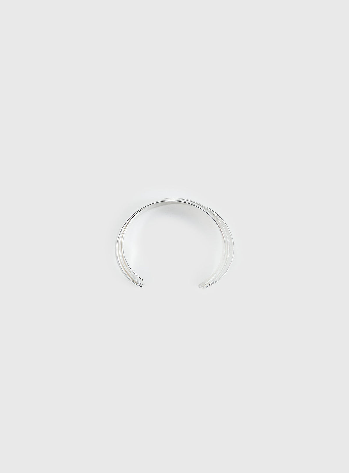 Affluent Layered Cuff Silver