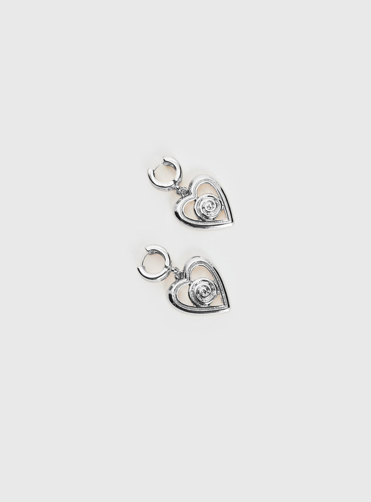 Giabella Heart Earrings Silver