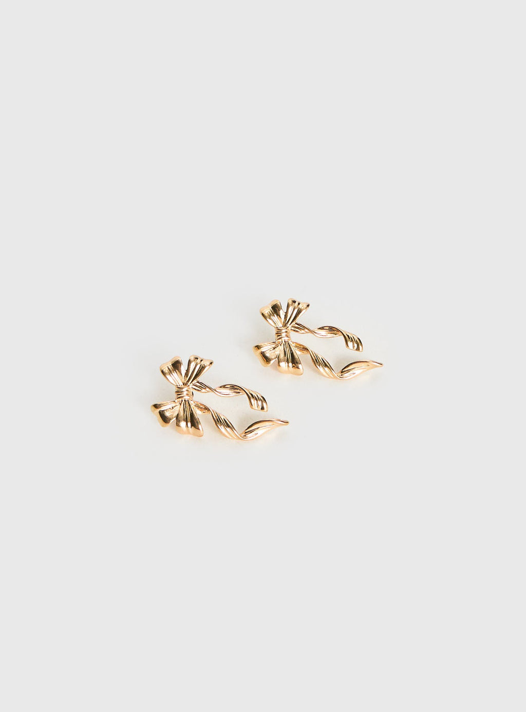 Keep A Secret Bow Earrings Gold
