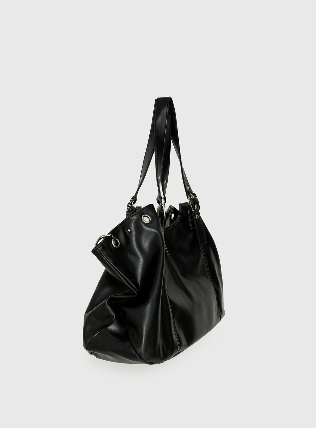 Amaria Buckle Detail Shoulder Bag Black