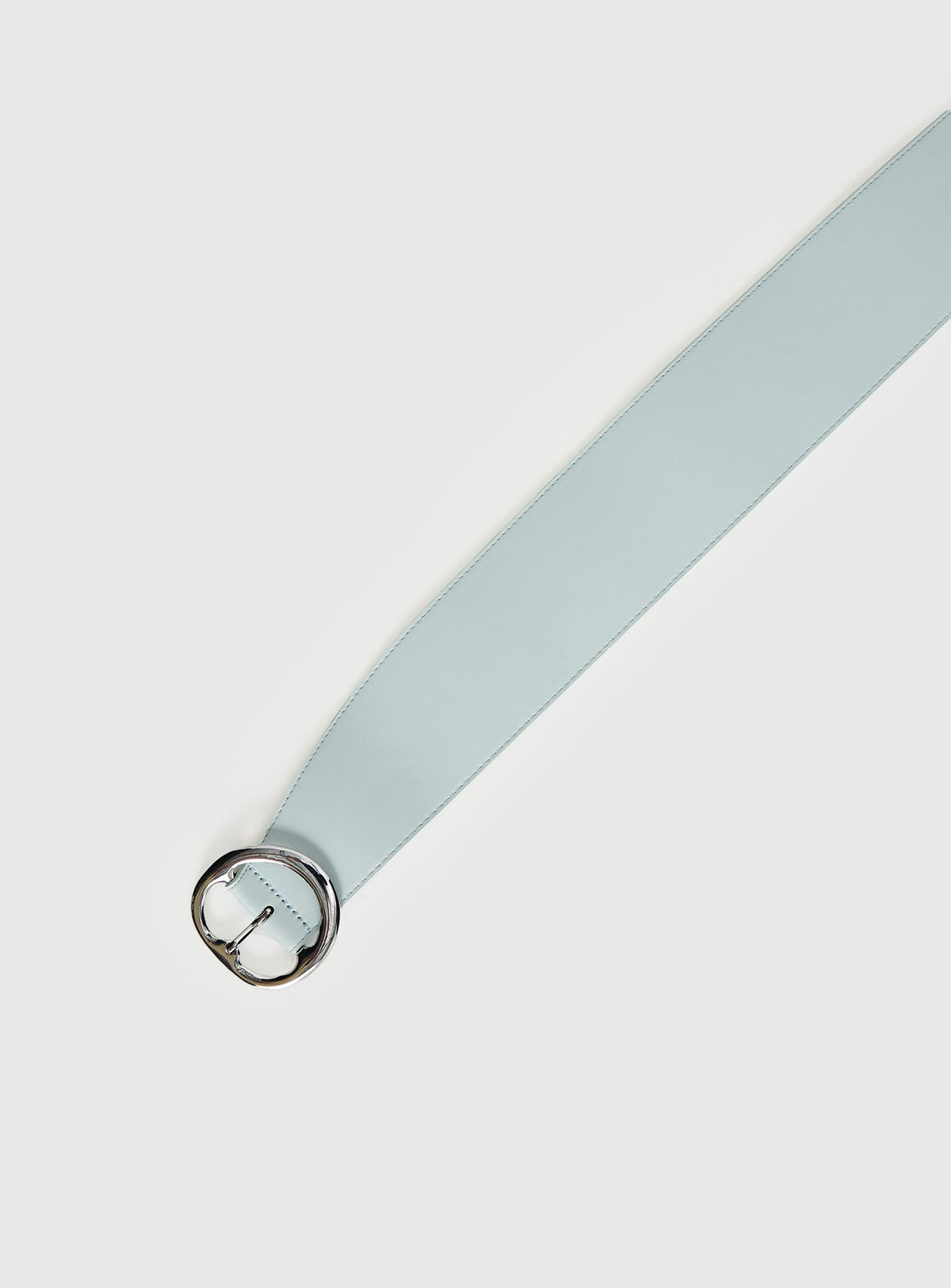 Katryna Faux Leather Belt Grey / Silver