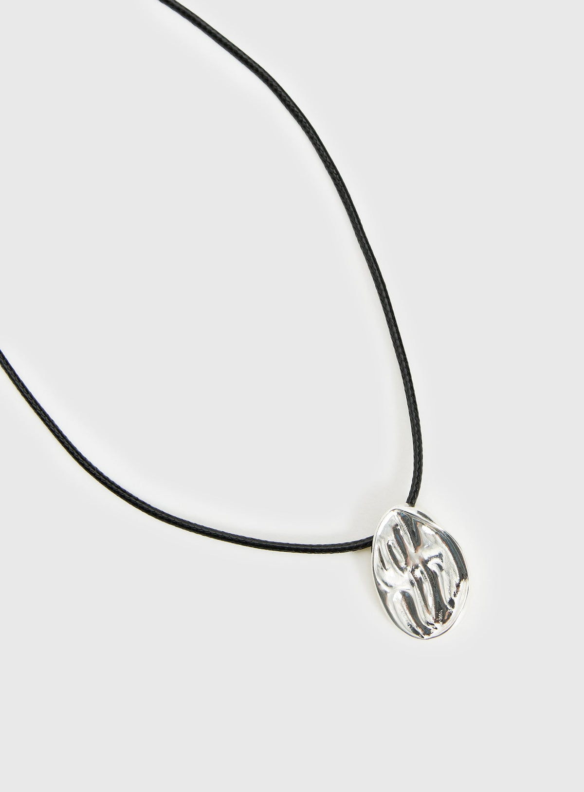 Mayve Cord Necklace Silver