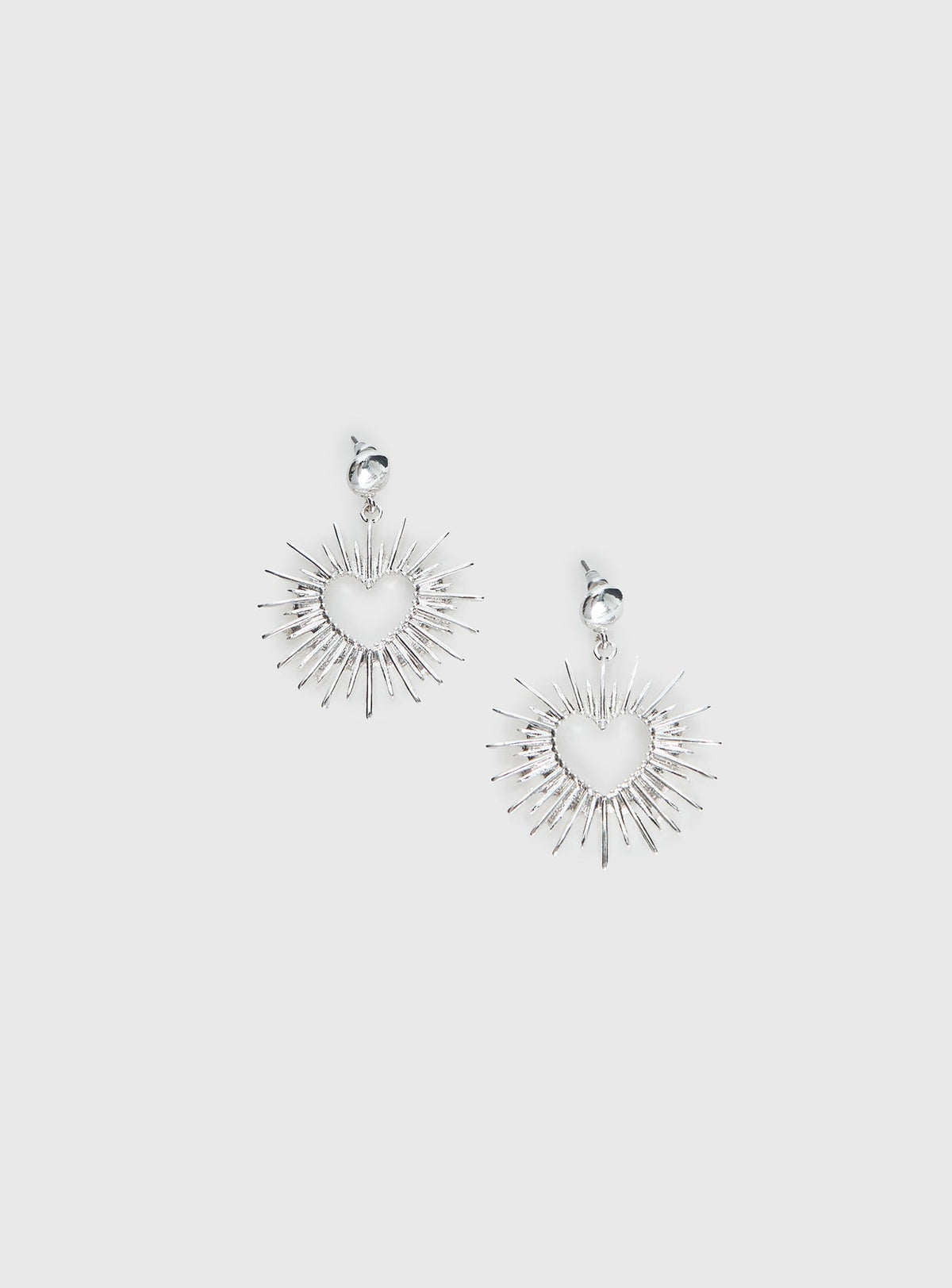 Manifest It Heart Earrings Silver