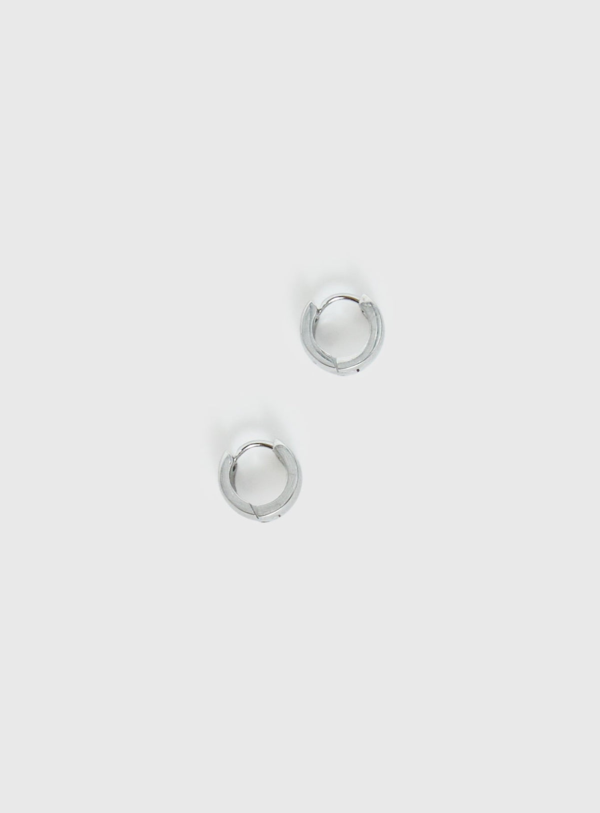 Liora Stainless Steel 10mm Chunky Hoop Earrings Silver