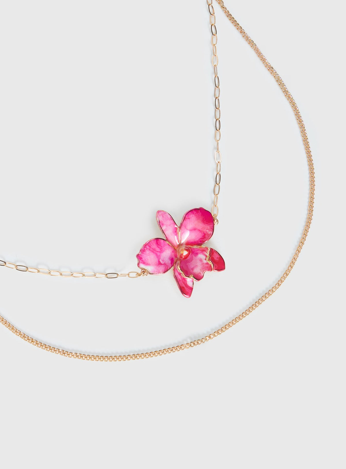 Open Arms Flower Belt Gold / Pink