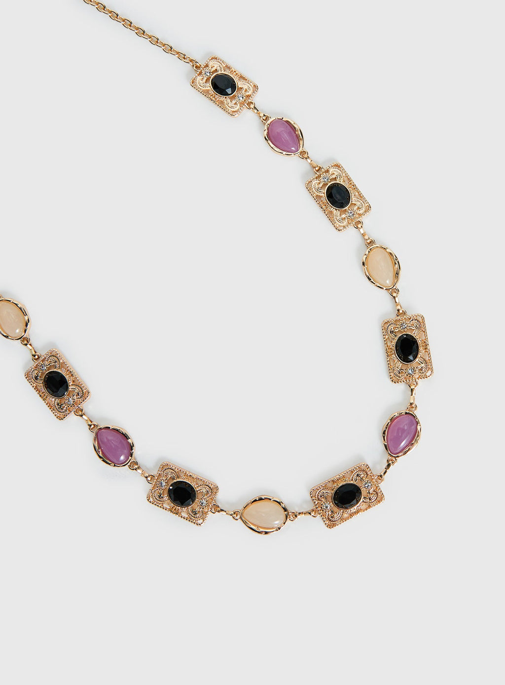 Dulce Vita Gemstone Chain Belt Gold