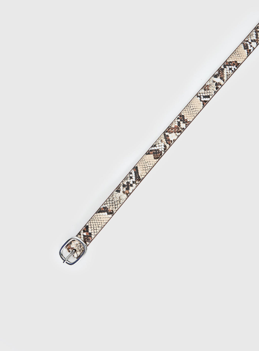 Jacksonne Faux Leather Belt Snake / Silver