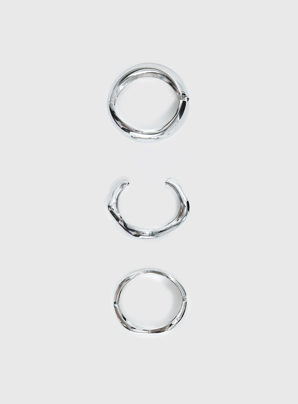 Hot Gossip Cuff Set Silver
