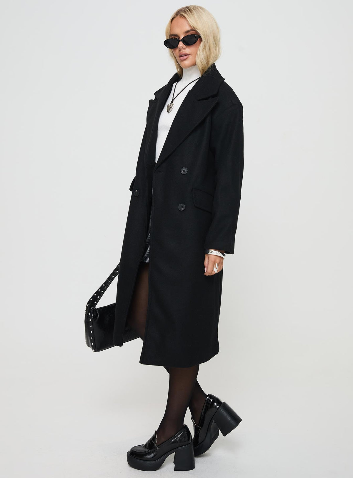 Inferno Longline Coat Black